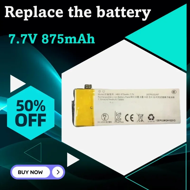 

New HB3-875MAH-7.7V Replacement Battery for DJI Osmo Pocket 1 Osmo Pocket 2 Osmo Pocket II Camera Batteries