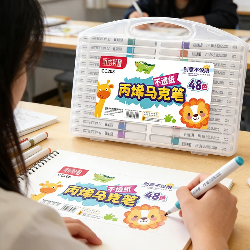 

1pcs Student Multicolored Acrylic Paint Markers Painting Specific Watercolor Pen Suitable for Art and Layering Colors Best Gift