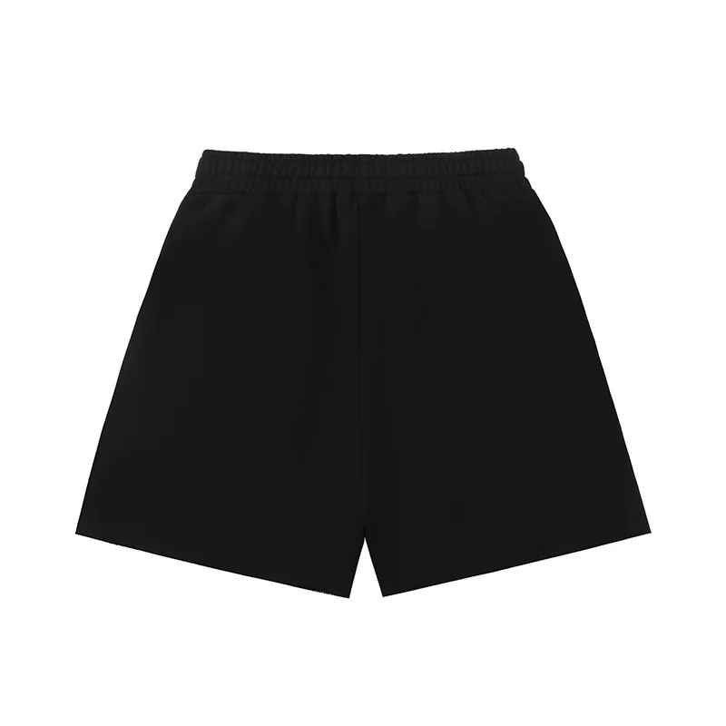 2025 ملابس الشارع الأمريكية مختلطة العاطفة الرجال السراويل الساخن الماس إلكتروني طباعة النساء السراويل السوداء #5