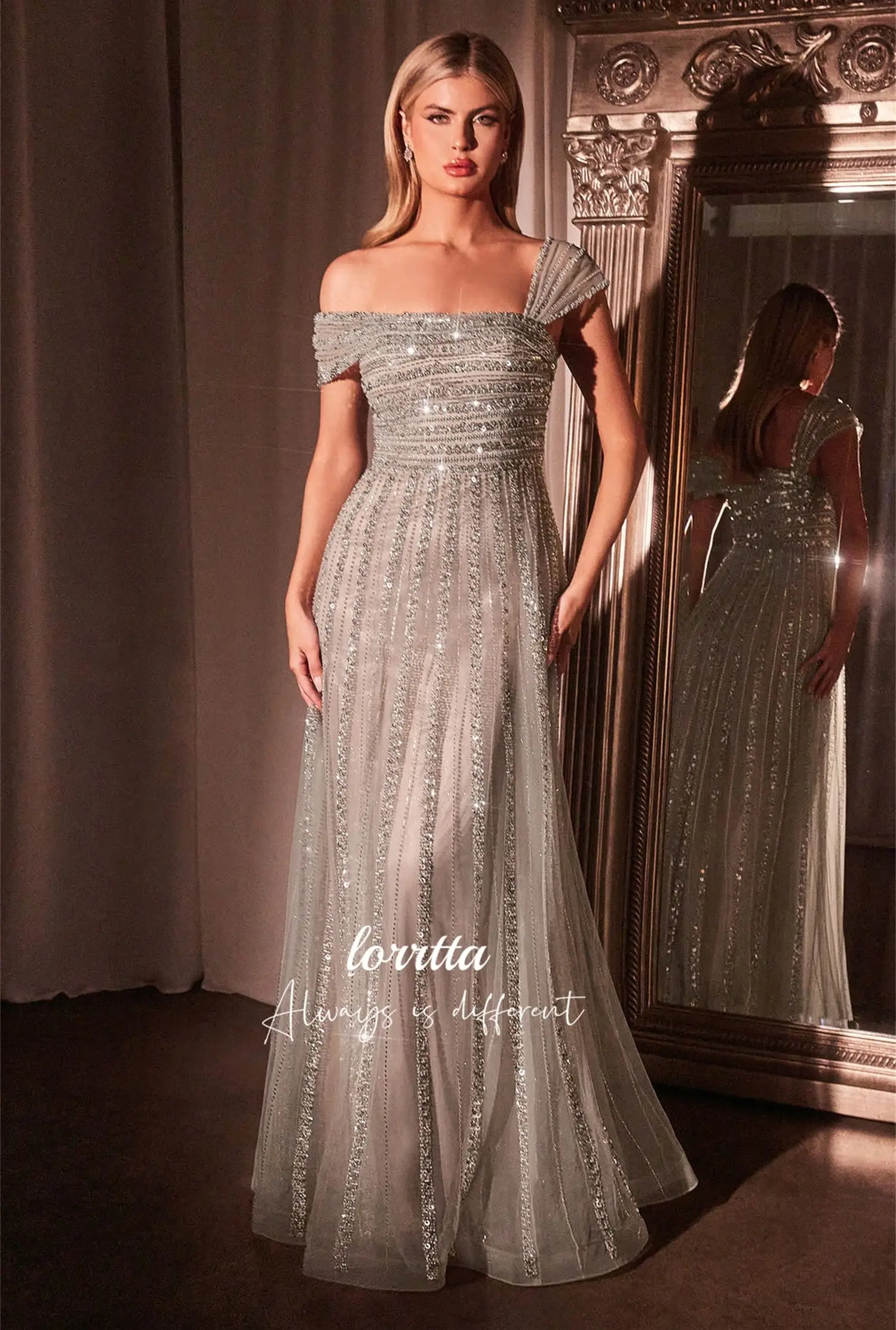 Lorrtta Customized Party Dress Prom Dresses 2025 Sharon Happy Evening Dresses for Special Occasions Glitter Fabric Luxurious image 4