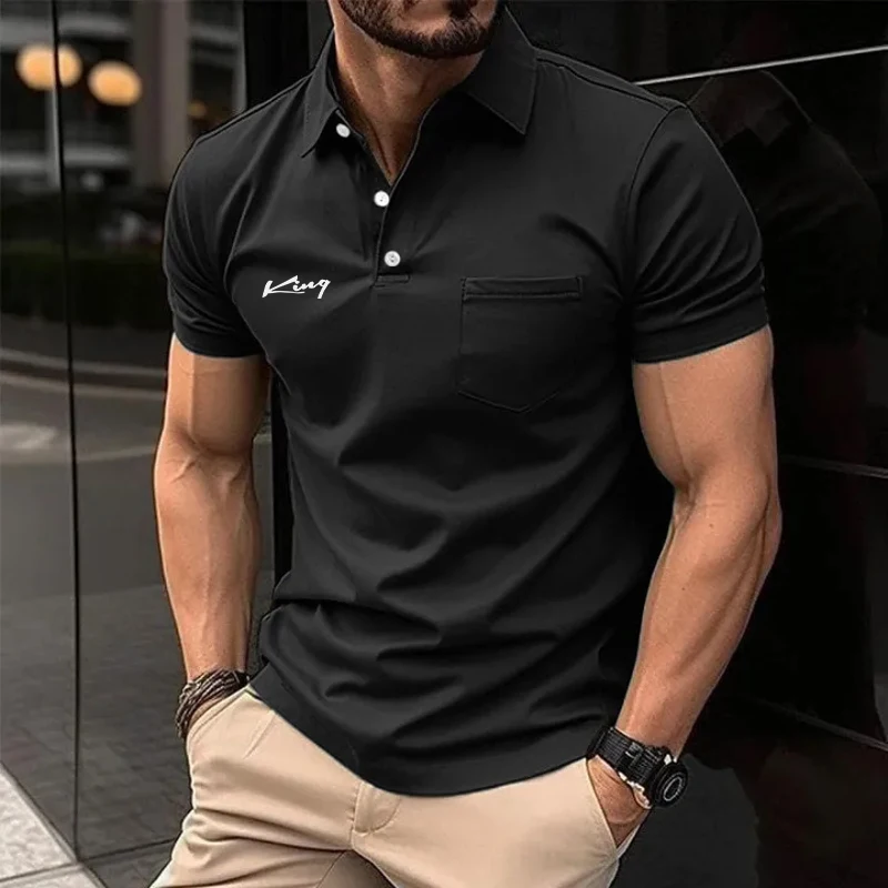 Men\'s Polo Shirt Sport Polo Casual Sports Short Sleeve Fashion Basic Solid Color Classic Style Summer Regular Fit Polo Shirt