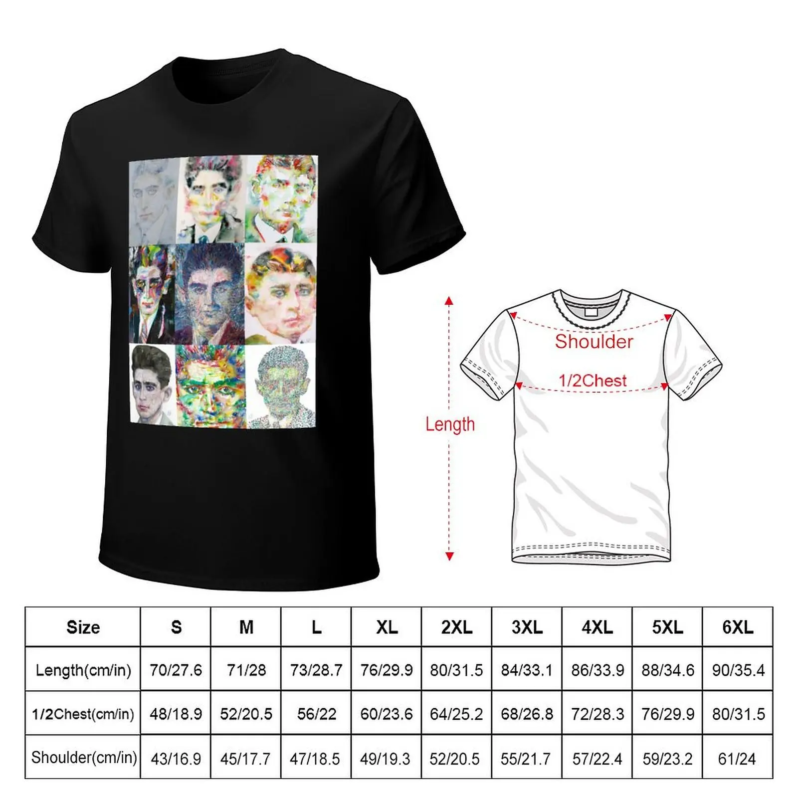 NINE TIMES FRANZ KAFKA T-Shirt man graphic t shirt T-Shirt