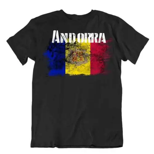 Camiseta con bandera de Andorra, ropa superior, mapa de la ciudad, valles, miniestados europeos, Barcelona