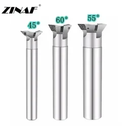 YW45 YW55 YW60 dovetail slotting cutter 45° 55° 60° Angle milling cutter V-slot milling cutter Machine CNC for VCMT080204 DCMT11