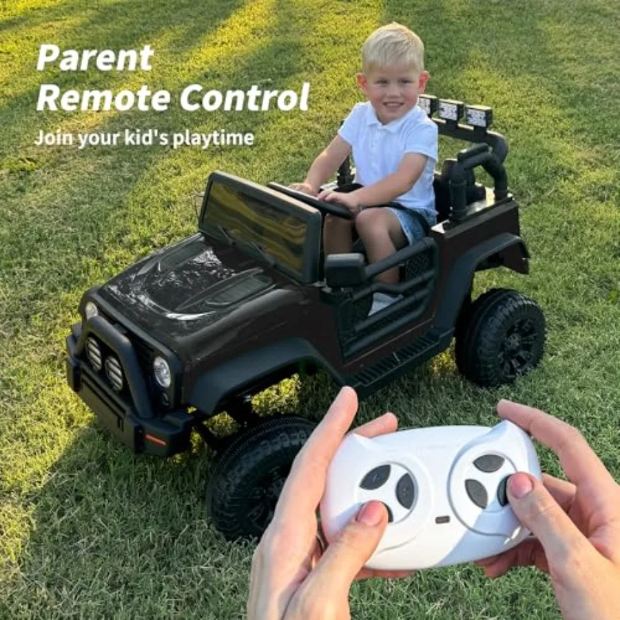 Ride on Car Toy 24V Electric Car for with Remote Control 2x200W Motors - Black