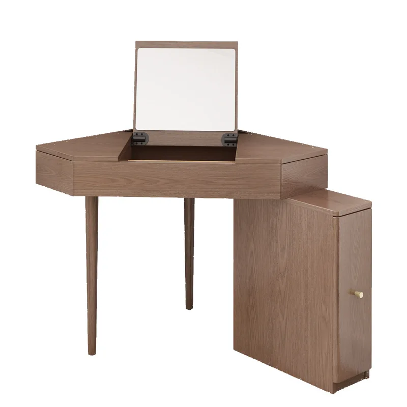

Solid wood corner dresser, simple small makeup table, bedroom corner storage