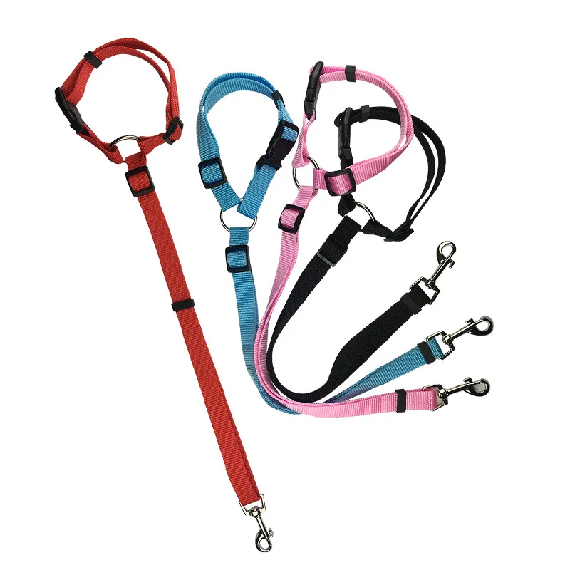 

Two-in-one Nylon Adjustable Dogs Harness Collar Pet dog Accessories Pet Car Seat Belt Lead Leash Backseat Safety Belt