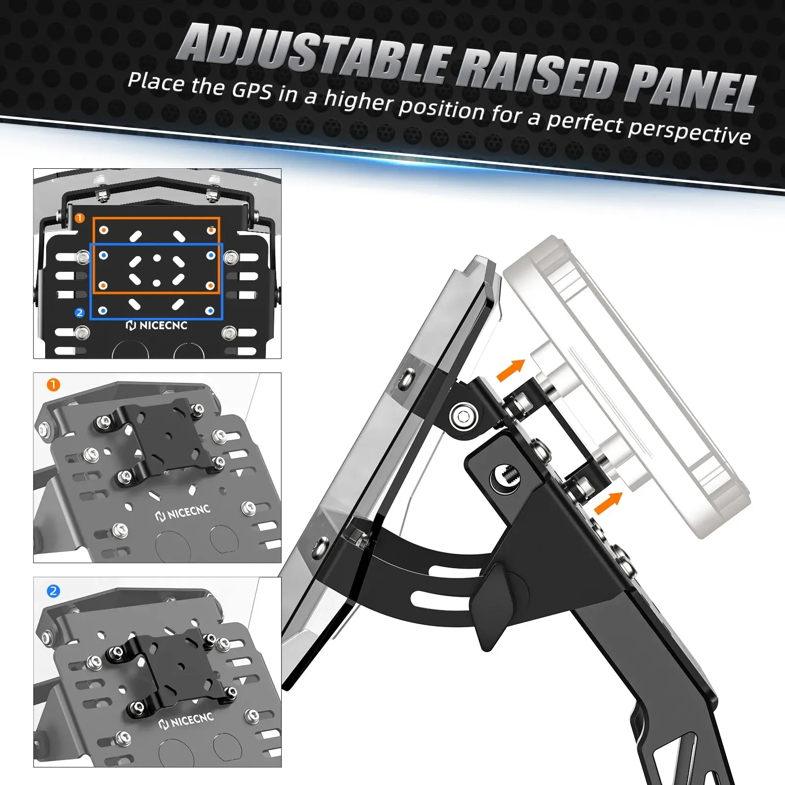 NICECNC For Sherco SE300R SE250R SE-F 300 R 2015-2023 SE-F 250R SE-F 450R SE125R 2018-2021 GPS Mount Bracket Mini Fairing Kit - Image 3