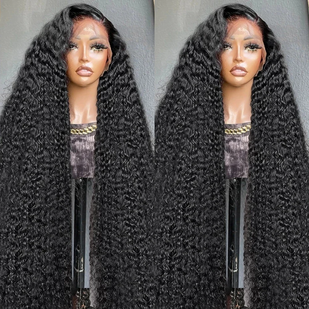 5X5 4X6 Pre Cut Glueless Wig HD Transparent Deep Wave Human Hair Wig 13x4 13x6 Curly Lace Front Human Hair Wigs For Black Women