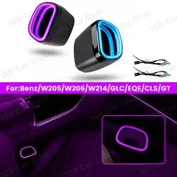 64 Color Ambient Light For Mercedes Benz W205 W213 W214 W206 X254 EQE CLS GT GLC Car Safety Buckle Seat Belt LED Decorative Lamp