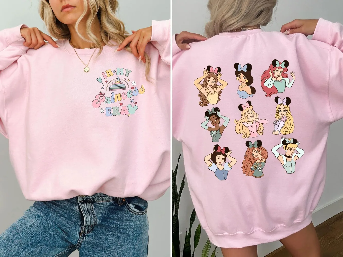 

In My Princess Era Jumper Adult and Kids Sizes Pink Princess Fairytale Sweatshirt Disney Girls Trip Outfit
