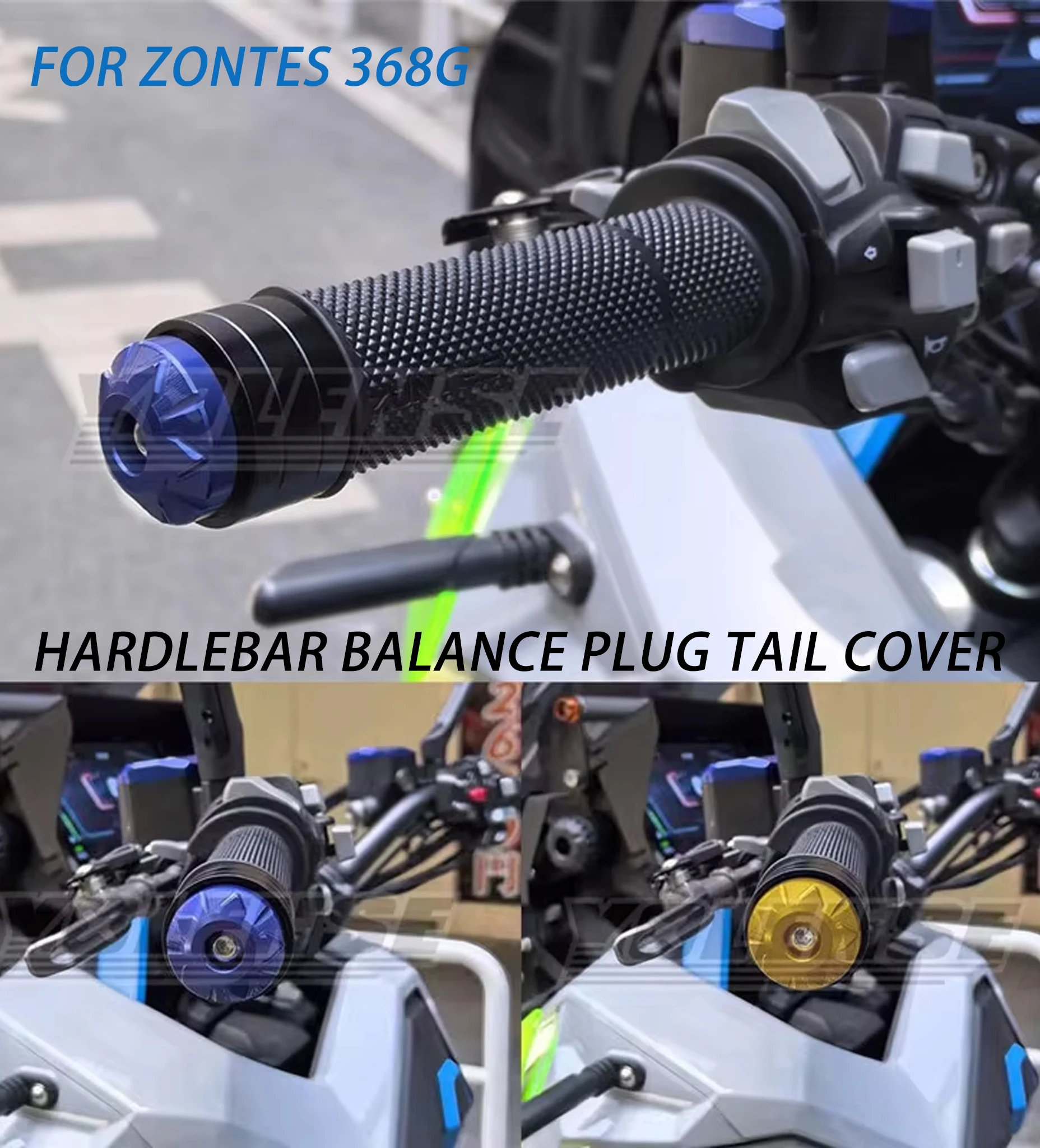 Motorcycle Accessories Handlebar Balance Plug Tail Cover Handlebar Tail Decorative Cover Fit For ZONTES 368G 368 G