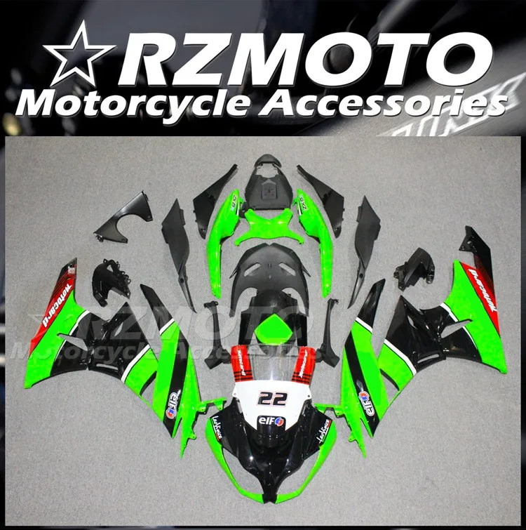 

Комплект обтекателей из АБС-пластика, 4 подарка, подходит для Kawasaki ZX-6R ZX6R 636 2009 2010 2011 09 10 11 12, кузов красного и зеленого цвета на заказ