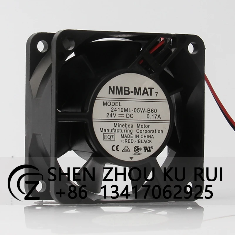 2410ML-05W-B60 Case Cooling Fan for NMB12V 48V DC24V 0.17A 60X60X25MM 6CM 6025 Ultra-silent axial flow centrifugal ventilation