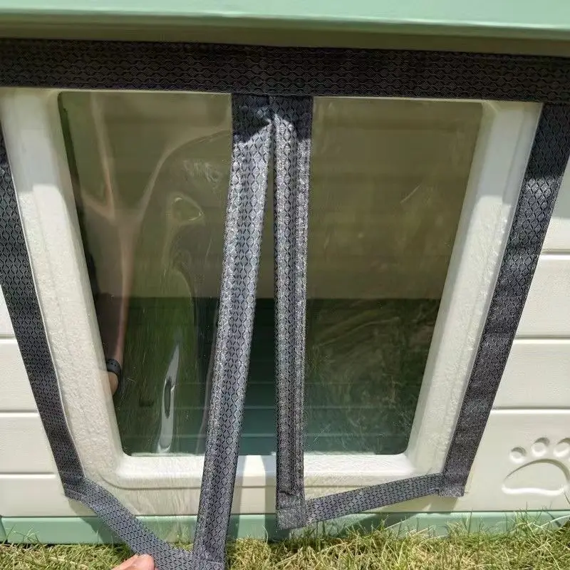 Winter pet warm cotton door curtain for dog houses and cat nests, cold-proof, thickened, waterproof, rain snow resistant,outdoor view 3