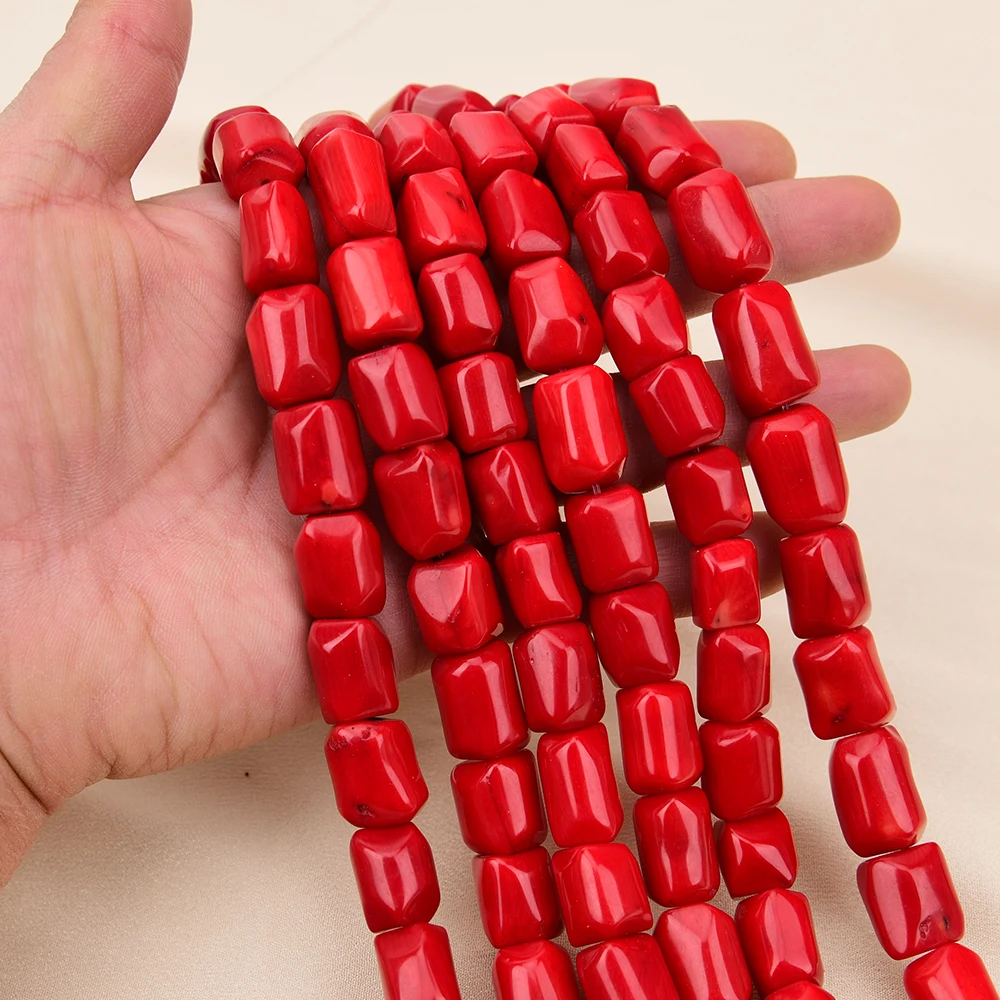 APDGG AA+ Natural Freedom Red Coral Irregular Nugget Loose Beads 15.5'' Strands Jewelry Making DIY
