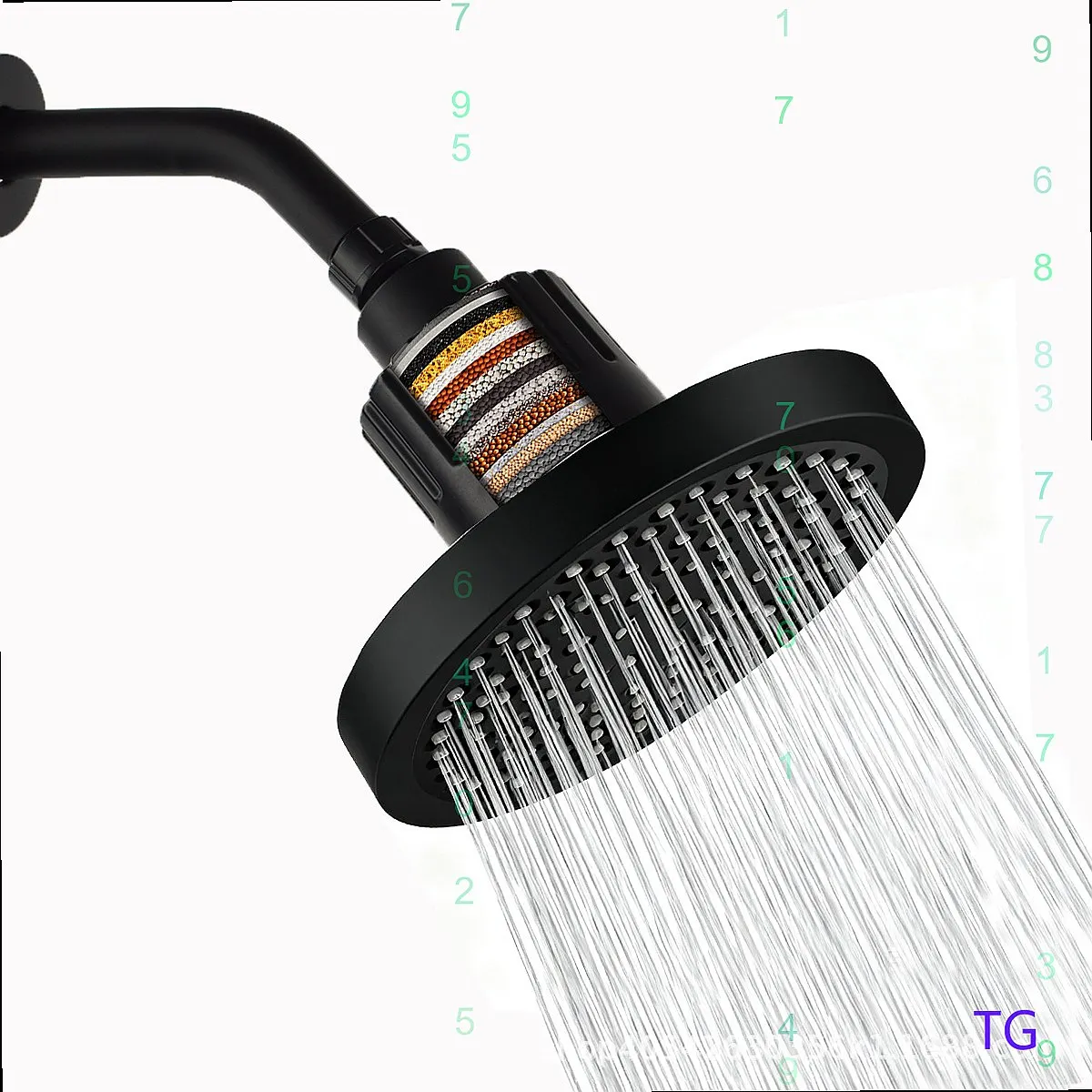 6 Inch Rain Shower Head with Filter Combo Set 15cm Top Spray Chrome