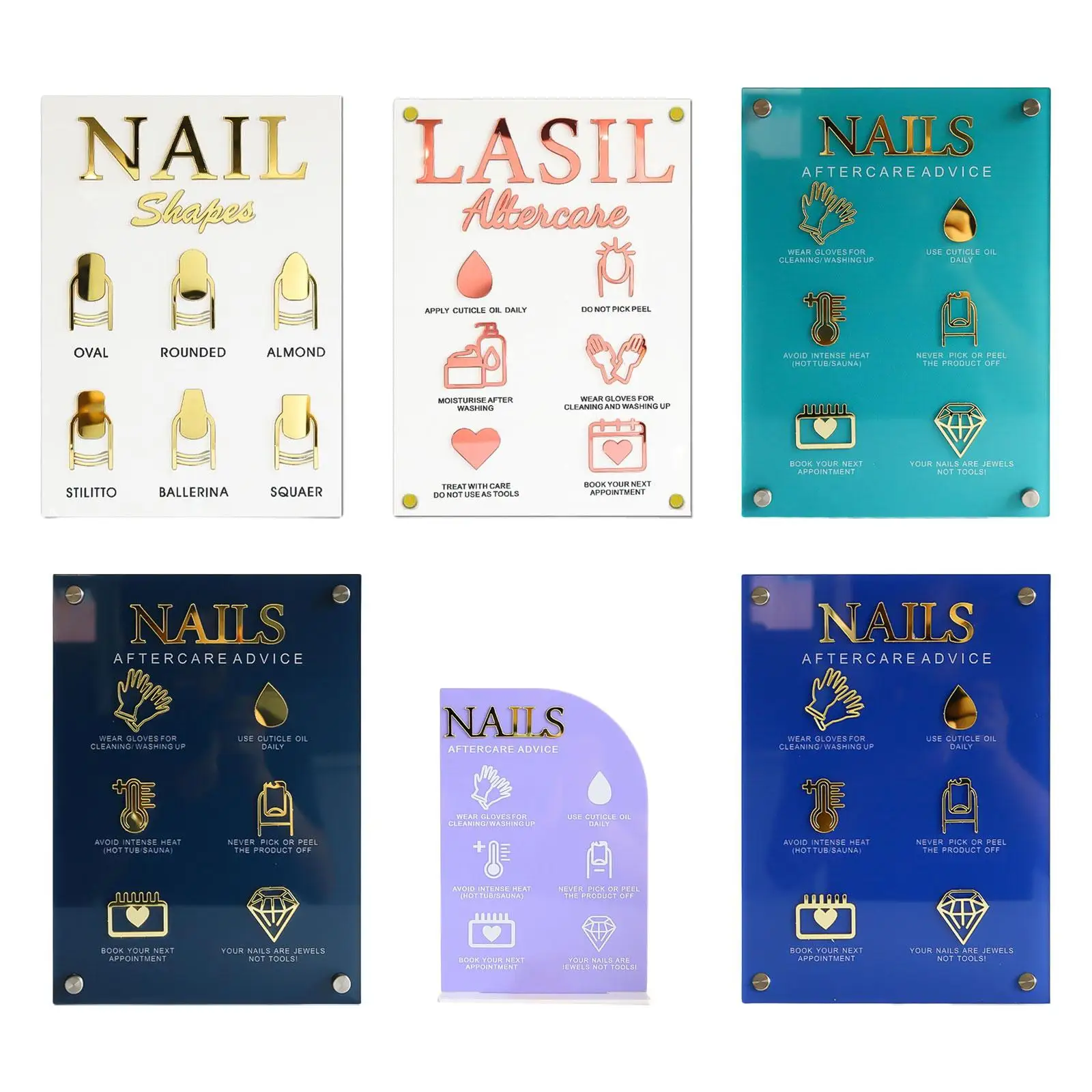 Nail Art Display Board Nail Art Accessories Fashion Design Remind Display Sign Nail Display Stand for Nail Salon Nail Art Tool