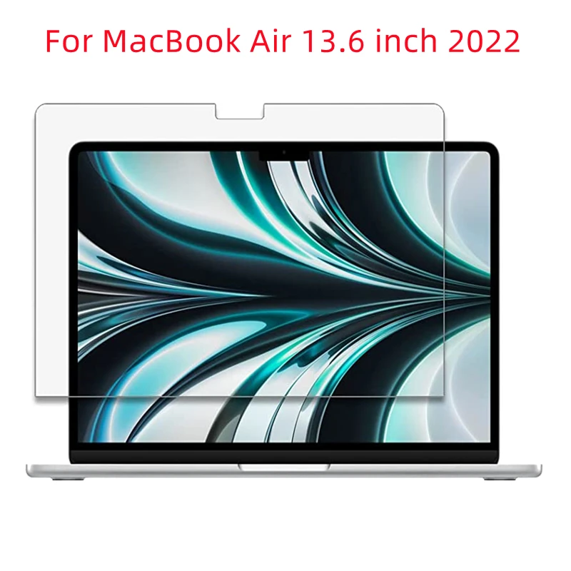 9H Tempered Glass Screen Protector For Apple MacBook Air M2 Chip 13.6inch 2022 Model A2681 Anti Scratch HD Clear Protective Film