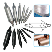 6pc Center Drill Chamfer Drill without Protective Cone Composite High-speed Steel Fixed Point Drill Full Grinding Spiral Groove
