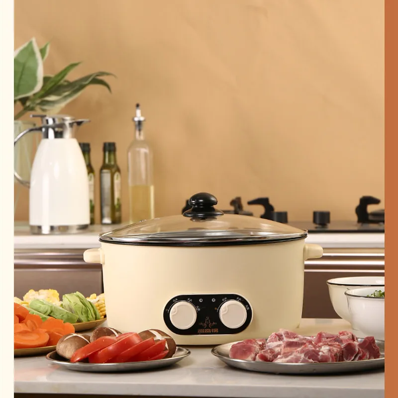 1000W Wholesale New Design Multi-function Two-Flavor Electric Hot Pots Electric Cooking Pot