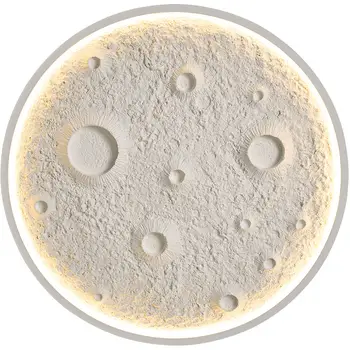 月亮石膏燈吸頂燈臥室客廳過道背景牆入口藝術牆燈 8 最佳銷售 石膏燈 - №5