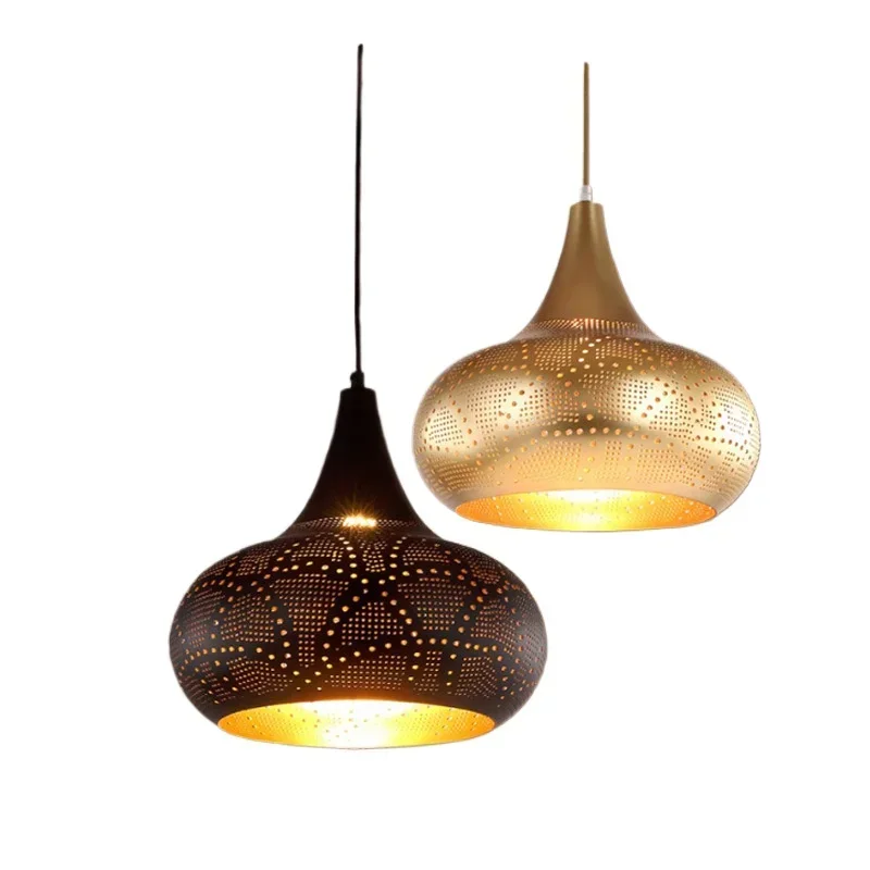 

LED bedroom single head lamp chandelier simple meal hanging lamp3