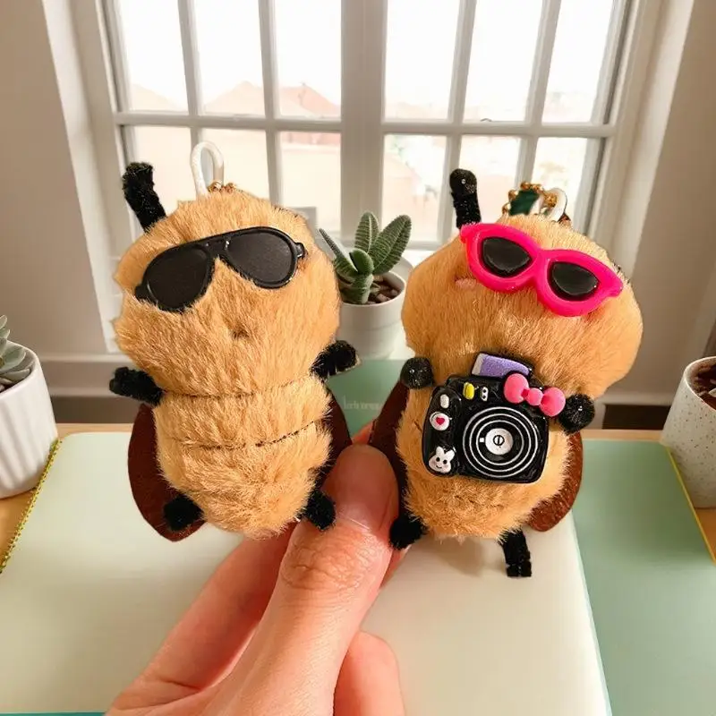 

Cartoon Plush Cute Funny Cockroach Shape Doll Pendant Student Bag Decoration Student Fun Gift AccessoriesHot