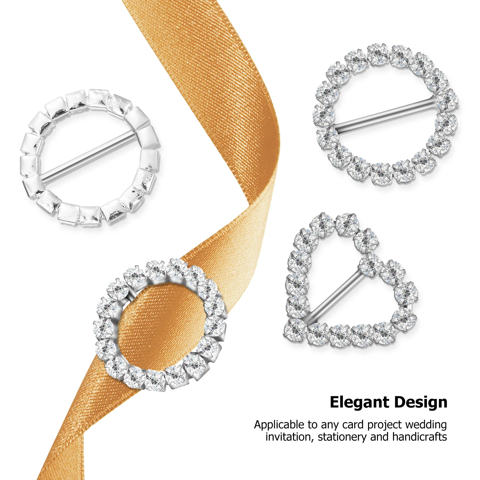 

10 Pcs Rhinestone Buckle Slider Ribbon Buckles Rhinestones Clasp Embellishment Decorative Copper Shoe Man