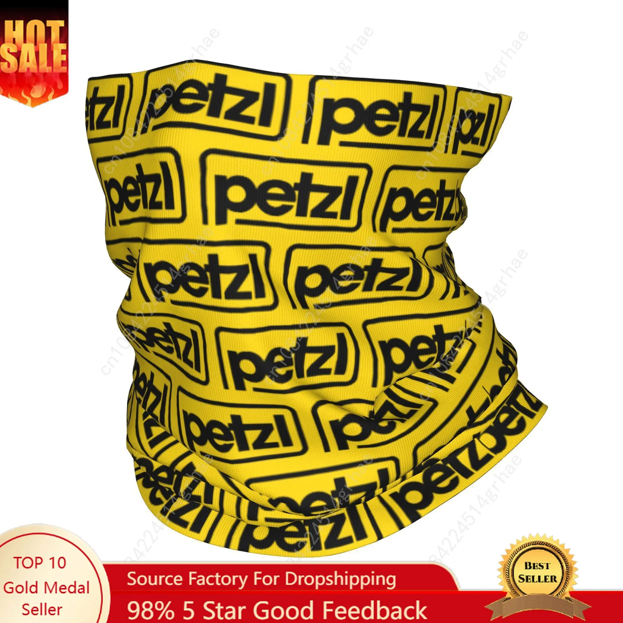 

Custom Sport P-Petzls Bandana Neck Warmer Women Men Winter Ski Tube Scarf Gaiter Classical Logo Design Face Cover