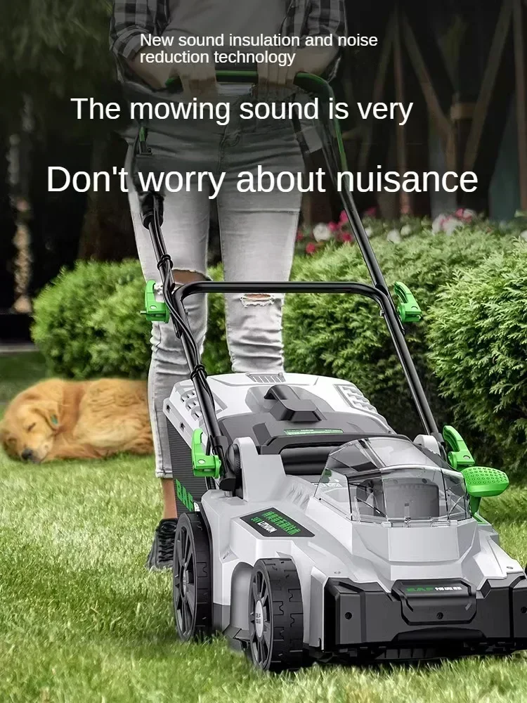 

220V BOAOFI Electric Lawn Mower, Hand-Pushed Grass Trimmer, Mini Household Lawn Edger, Rechargeable Cutting Machine C