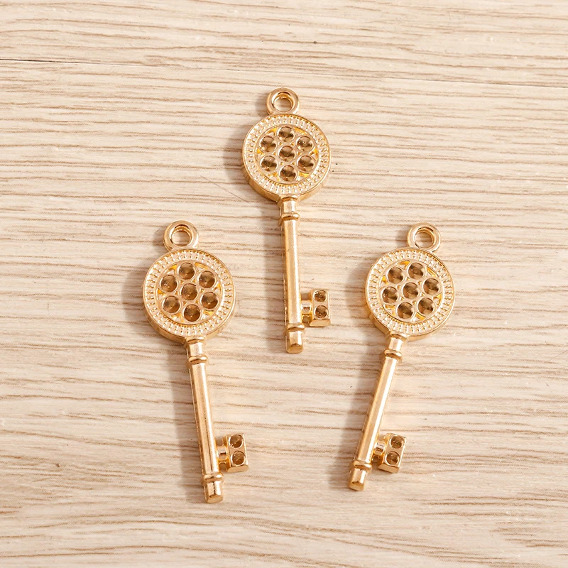 20 stücke 35x11mm niedlich 2 Farben Legierung Schlüssel anhänger Anhänger für Schmuck machen Tropfen Ohrringe Halskette Schlüssel anhänger DIY Handwerk Zubehör – Detail 3