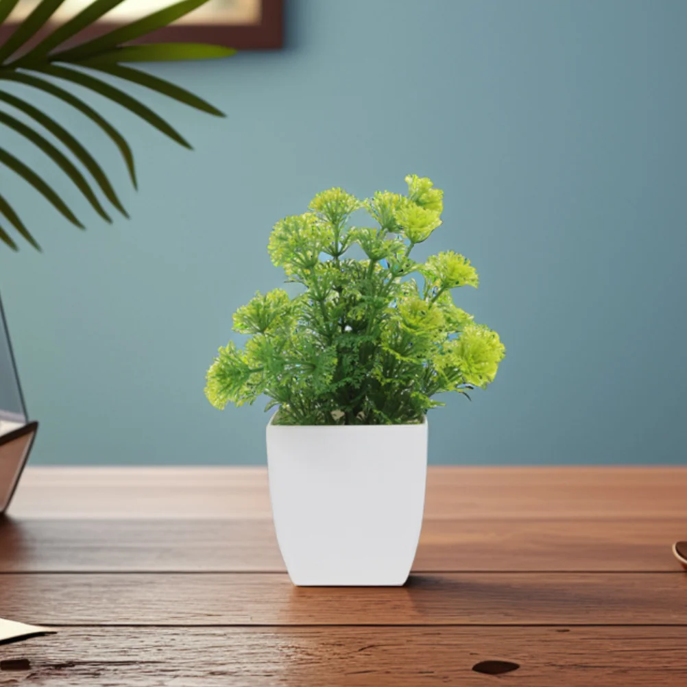 

3 Pcs Simulated Potted Plant Artificial Tree Indoor Plants Decorate Bonsai Bathroom Pp