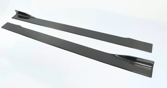 Real Carbon Fiber Side Skirt Spoiler Protector Cover Body Kit For BMW 4 Series G22 G23 G26 2020-2022 image 3