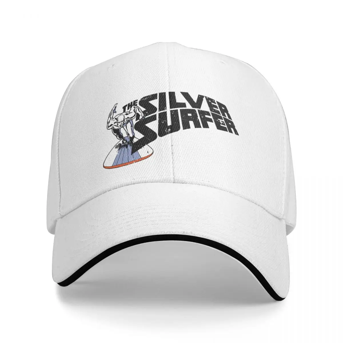 Surfing with the Alien (Horizontal) Black v2 Cap Baseball Cap Visor Cap women's Men's