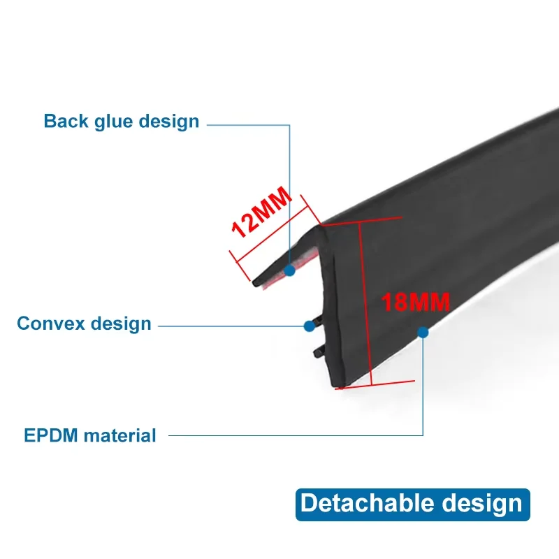 L-Style Vehicle Window Edge Rubber Sealing Strip, Auto Gap Insulation Weather Barrier for Wind Resistance, Waterproofing