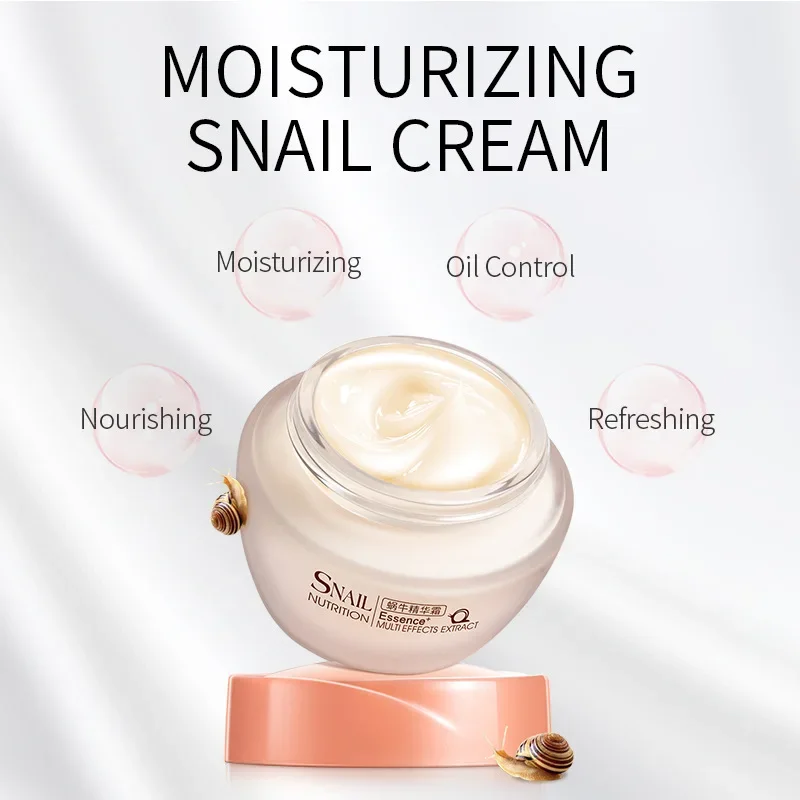 LAIKOU 50g Snail Face Care Cream Korean Snail Creams Hydrating Nourishing Moisturizing Day Cream Skin Care Products