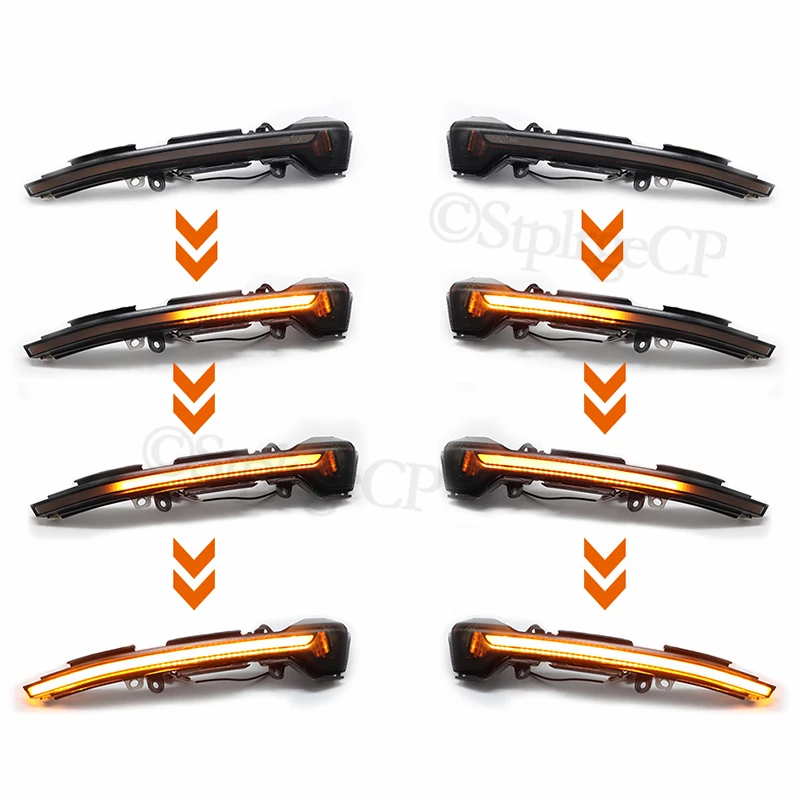 Dynamic Scroll LED Turn Signal Light Sequential Rearview Mirror Indicator Blinker Light for Seat Arona KJ7 2017- 2021