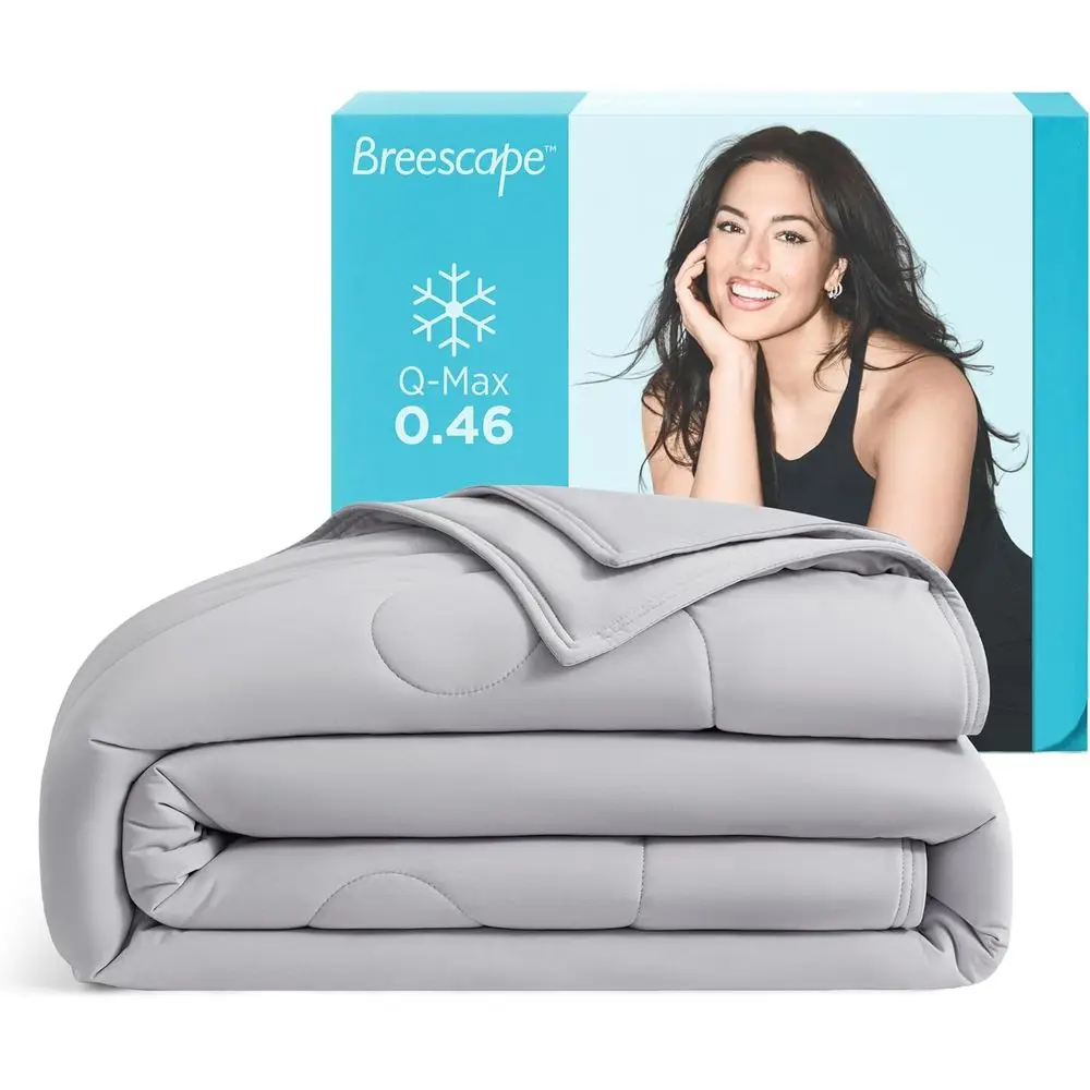 

King Size Cooling Comforter with Q-Max Tech, Breathable for Hot Sleepers, Premium Lightweight Summer Bedding, 106x96 Inches, Mis