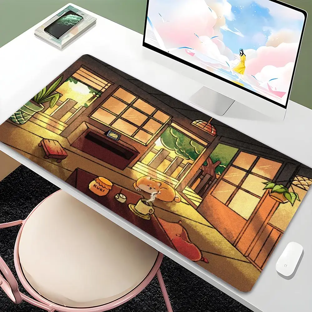 

Japanese Anime Room cat Mouse Pad Large Computer Office Game Table Mats XXL Rubber Anti-slip Gaming Keyboard Mousepads 900x400