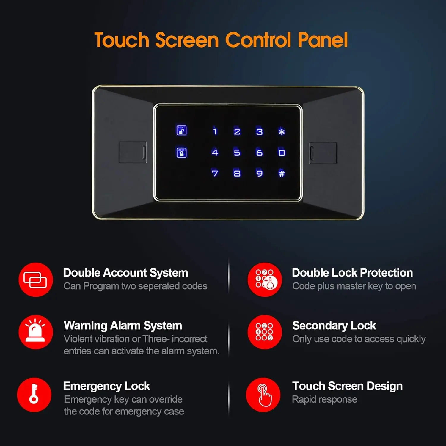 𝐇𝐞𝐚𝐯𝐲 𝐃𝐮𝐭𝐭𝐲 𝐲 Grote Kluis, 2.05 Kubieke Voet Thuiskluis Met Touchscreen Toetsenbord En Ingebouwde Lock Box, Digitale Kluis Voor H