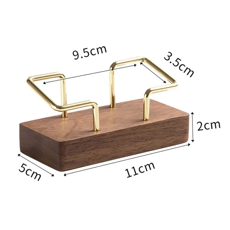 Business Card Holder Organizer Office Desk Display Stand Memo Counter Accessories Tabletop Shelf Home Wooden Card Holder Storage view 6