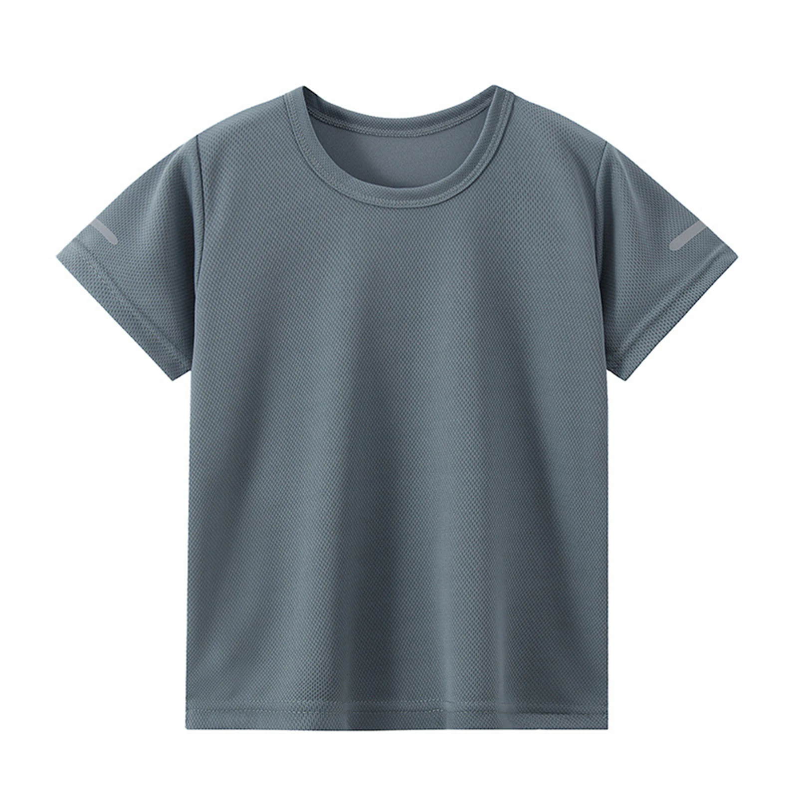 4pcs/Set Kids Boys Quick Dry Sports Top Round Neck Short-sleeve Moisture-wicking Athletic T-shirt for Workout Basketball