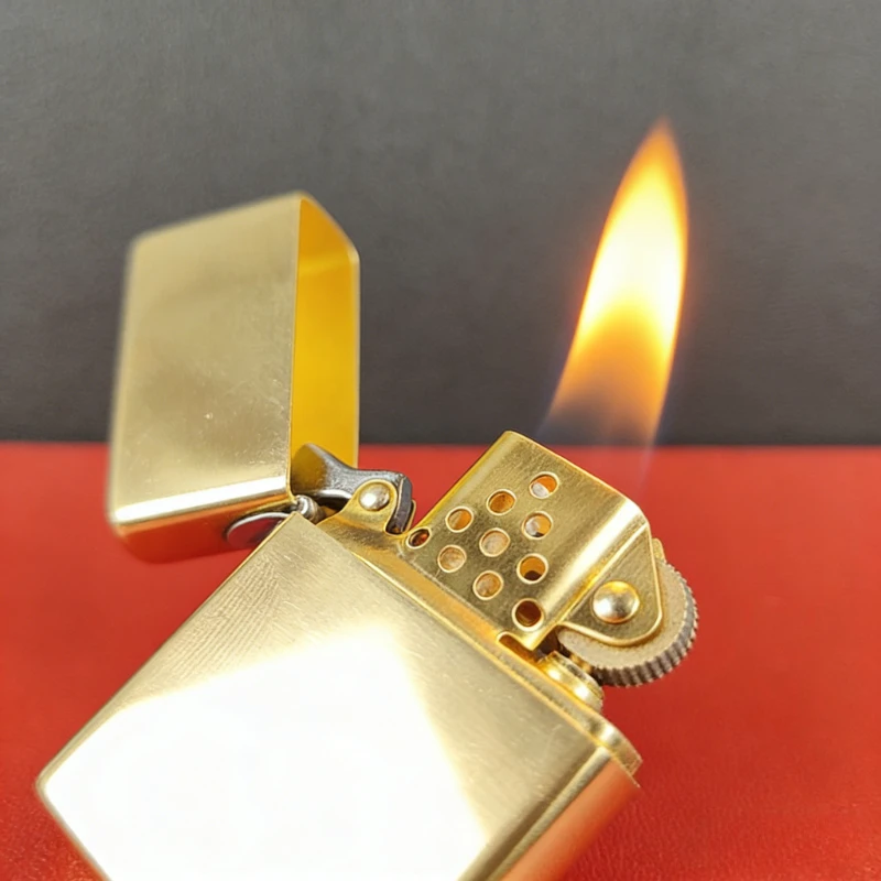 New Zorro T Kerosine Lighter Second Generation Upgraded External Hinge Trick Playful Brass Double Hinge Engraving