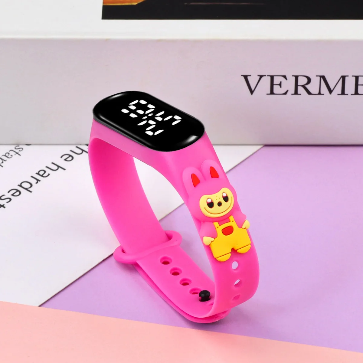 10pcs/lot جديد الكرتون LED الشكل ووتش الأطفال طالب سوار الساعات اللمس ساعة اليد الإلكترونية