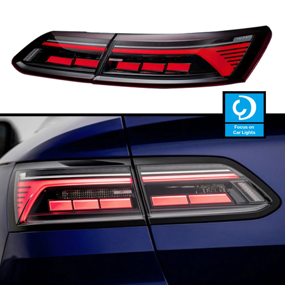 AKD Car Styling For VW CC Areton 2019-2022 Tail Lights With Sequential Turn Signal Animation Brake Parking retrofit Facelift