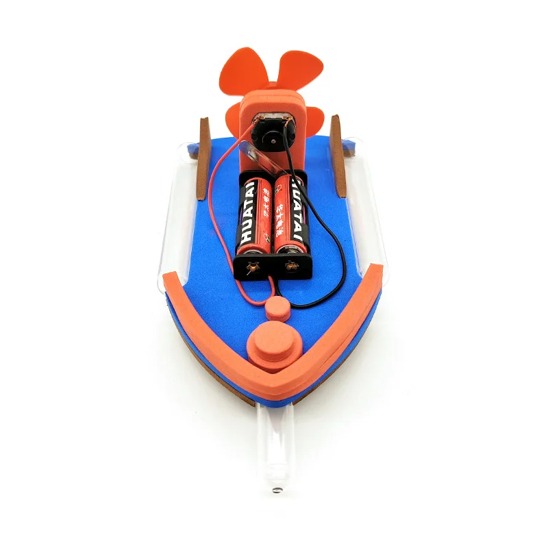 Wind Power Steamship Kids Science Toy Technology Physics Kit Learning Educational Toys for Children DIY Speedboat Model