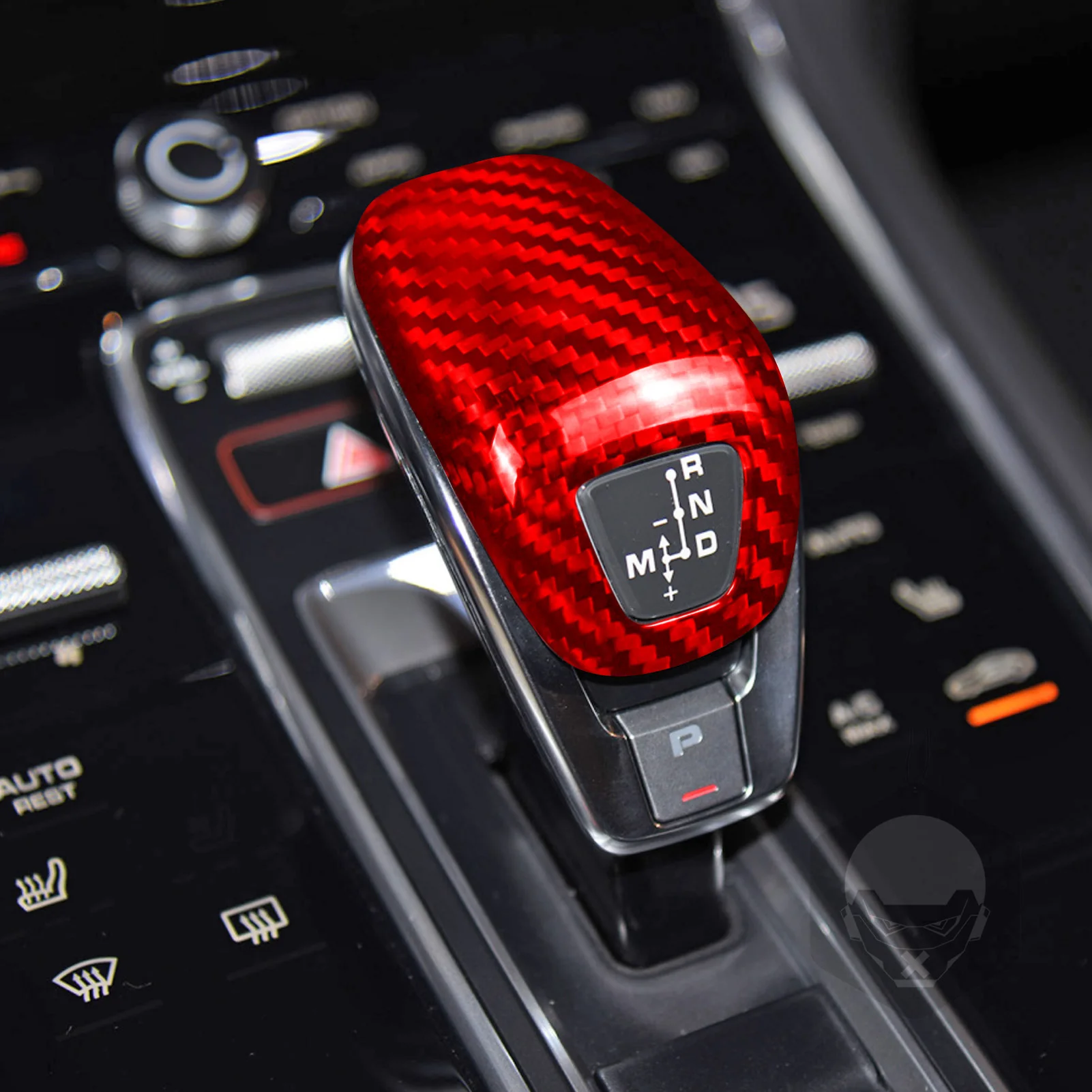 

For Porsche Panamera 971 2017-2024 Real Carbon Fiber Gear Shift Knob Console Head Protection Cover Parts Interior Accessories