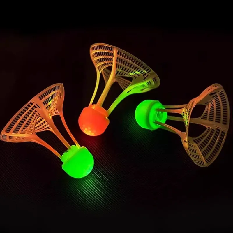 

3 шт., светящийся в темноте ветрозащитный волан для бадминтона, мяч, ветроустойчивые тренировочные аксессуары, товары для ночного спорта на открытом воздухе