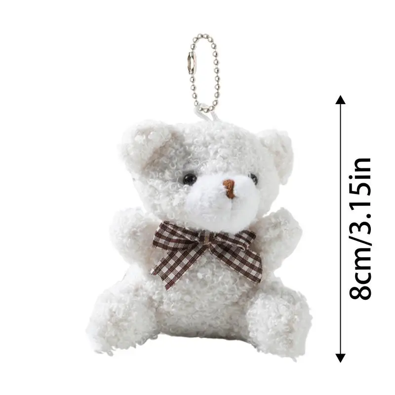 Keychain Charm Bear Decorative Plush Bag Pendant Decorative Backpack Keychain Charm Cute Bag Accessory For Purses Backpacks